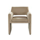 Fena Accent Dining Chair Light Camel Brown Velvet Low Back BM338758