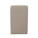 Nena Armless Dining Chair Curved Light Camel Brown Shearling Fabric BM338759