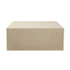 Somy Modern Coffee Table, 40" Square Top, Wide Panel Legs, Natural Gray