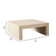 Somy Modern Coffee Table 40’’ Square Top Wide Panel Legs Natural Gray BM338760