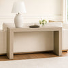 Somy Modern Sofa Console Table, 60" Wide Top, Natural Gray