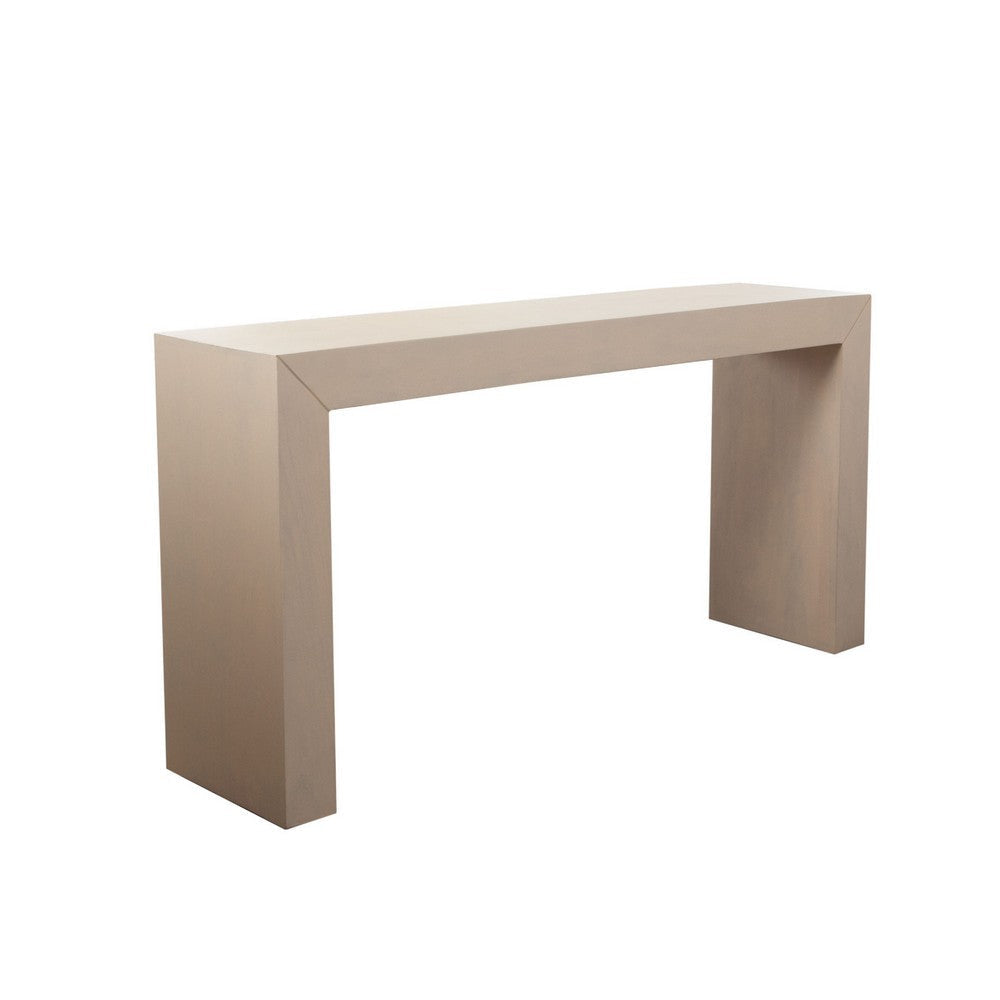 Somy Modern Sofa Console Table 60’’ Wide Top Natural Gray BM338761