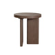 Peny Side End Table, 18" Round Top w Cross Legs in Dark Oak Brown