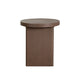 Peny Side End Table, 18" Round Top w Cross Legs in Dark Oak Brown