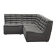 Ema 3pc Modular Sectional Corner Sofa | Grid Tufted Gray Polyester BM338764