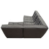 Ema 3pc Modular Sectional Corner Sofa | Grid Tufted Gray Polyester BM338764