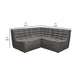 Ema 3pc Modular Sectional Corner Sofa | Grid Tufted Gray Polyester BM338764