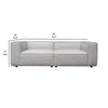 Daro 2pc Modular Lounge Sofa | Textured Barley Gray Polyester BM338767