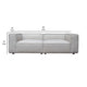 Daro 2pc Modular Lounge Sofa | Textured Barley Gray Polyester BM338767