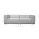 Daro 2pc Modular Lounge Sofa | Textured Barley Gray Polyester BM338767