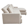 Arcy 2pc Sectional Sofa w Reversible Chaise | 3 Pillows | Cream White BM338771
