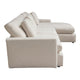 Arcy 2pc Sectional Sofa w Reversible Chaise | 3 Pillows | Cream White BM338771