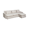 Arcy 2pc Sectional Sofa w Reversible Chaise | 3 Pillows | Cream White BM338771