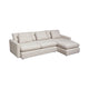Arcy 2pc Sectional Sofa w Reversible Chaise | 3 Pillows | Cream White BM338771