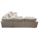 Arcy 3pc Sectional Sofa w Square Corner Chair | 5 Pillows | Cream White BM338772