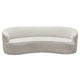 Riha Sofa | 97’’ Retro Curved | 4 Pillows | Cream White Velvet | Brushed Gold Trim BM338777