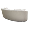 Riha Sofa | 97’’ Retro Curved | 4 Pillows | Cream White Velvet | Brushed Gold Trim BM338777