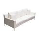 Boa Sofa | 2 Throw Pillows | Modern Loose Back White Linen 95’’ BM338778