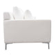 Boa Sofa | 2 Throw Pillows | Modern Loose Back White Linen 95’’ BM338778