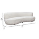 Simy Curved Sofa | 104’’ | White Faux Sheepskin Fabric | Black Metal Legs BM338779