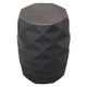 Fery Side End Table | 14’’ | Smoke Gray Mango Wood w Geometric Motifs BM338782