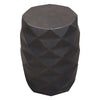 Fery Side End Table | 14’’ | Smoke Gray Mango Wood w Geometric Motifs BM338782