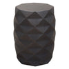 Fery Side End Table | 14’’ | Smoke Gray Mango Wood w Geometric Motifs BM338782
