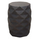 Fery Side End Table | 14’’ | Smoke Gray Mango Wood w Geometric Motifs BM338782