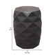 Fery Side End Table | 14’’ | Smoke Gray Mango Wood w Geometric Motifs BM338782