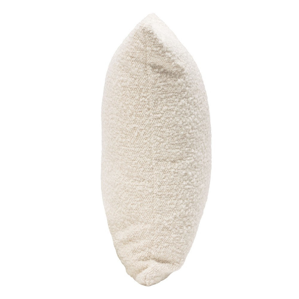 Wily Accent Pillow Set of 2 | 16’’ Square | Bone White Boucle Fabric BM338793