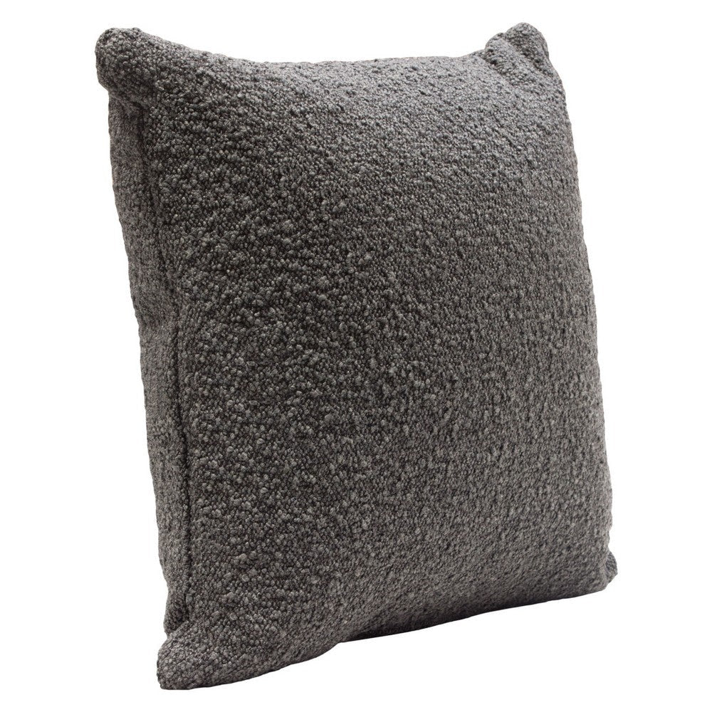 Wily Accent Pillow Set of 2 | 16’’ Square | Charcoal Black Boucle BM338794