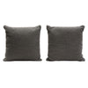 Wily Accent Pillow Set of 2 | 16" Square | Charcoal Black Boucle