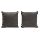 Wily Accent Pillow Set of 2 | 16" Square | Charcoal Black Boucle