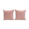 Wily Accent Pillow Set of 2 | 16" Square | Blush Pink Velvet Fabric