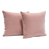 Wily Accent Pillow Set of 2 | 16’’ Square | Blush Pink Velvet Fabric BM338795