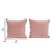 Wily Accent Pillow Set of 2 | 16’’ Square | Blush Pink Velvet Fabric BM338795