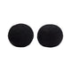 Wily Accent Pillow Set of 2 | 10" Round Ball| Black Faux Sheepskin