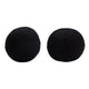 Wily Accent Pillow Set of 2 | 10’’ Round Ball| Black Faux Sheepskin