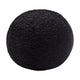 Wily Accent Pillow Set of 2 | 10’’ Round Ball| Black Faux Sheepskin