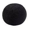 Wily Accent Pillow Set of 2 | 10’’ Round Ball| Black Faux Sheepskin