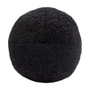 Wily Accent Pillow Set of 2 | 10’’ Round Ball| Black Faux Sheepskin