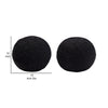 Wily Accent Pillow Set of 2 | 10’’ Round Ball| Black Faux Sheepskin