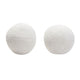 Wily Accent Pillow Set of 2 | 10’’ Round Ball| White Faux Sheepskin