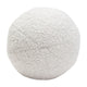 Wily Accent Pillow Set of 2 | 10’’ Round Ball| White Faux Sheepskin