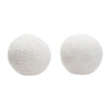 Wily Accent Pillow Set of 2 | 10" Round Ball| White Faux Sheepskin