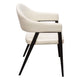 Arie Dining Side Chair Set of 2 | Cream White Polyester | Black Legs BM338804