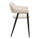 Arie Counter Height Chair Set of 2 | Cream White Polyester | Black Legs BM338805