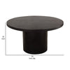 Reny Dining Table | 54’’ | Round Black Acacia Wood Top | Iron Pedestal BM338806