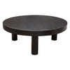 Reny Cocktail Coffee Table | 42’’ Round Black Acacia Wood Top | Iron Legs BM338807