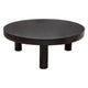 Reny Cocktail Coffee Table | 42’’ Round Black Acacia Wood Top | Iron Legs BM338807